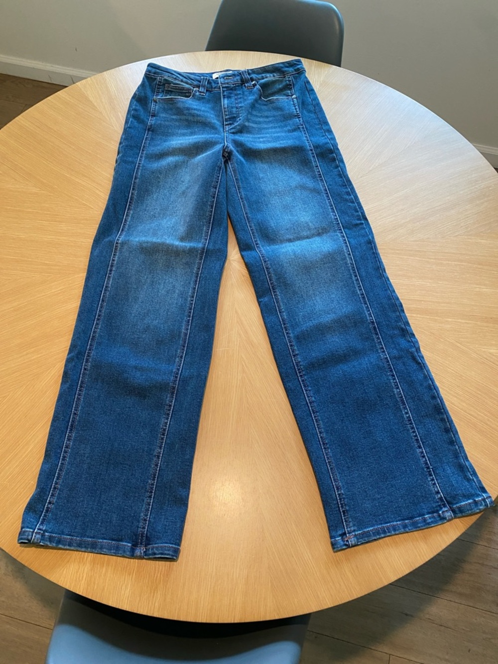 Oat New York Wide Leg Dark Blue Denim Jeans 27